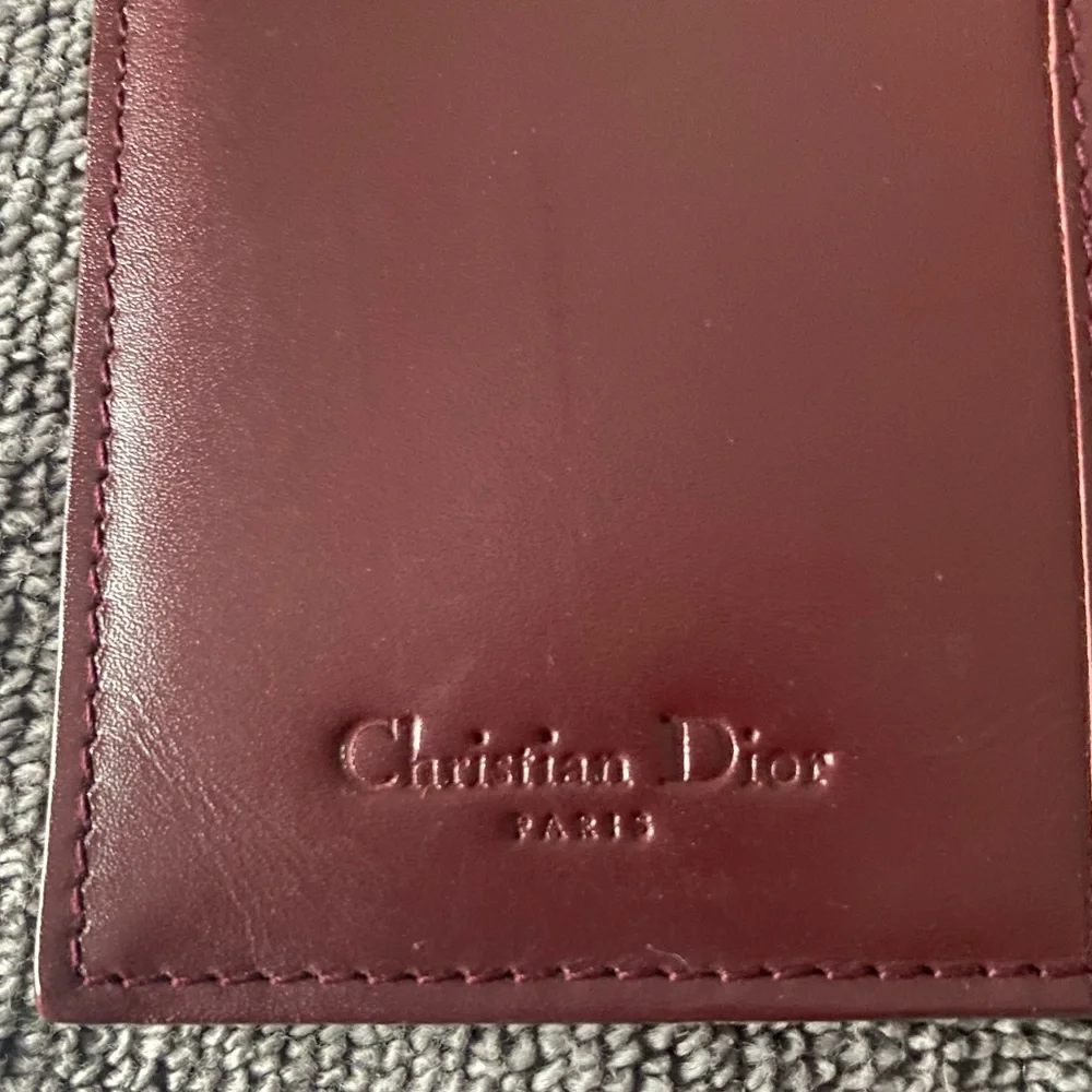 Dior Bordeaux Monogram Trotter Saddle Wallet
